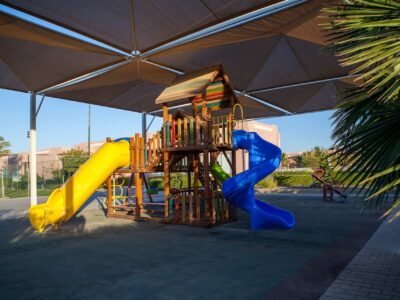Playground surfacing repairs near Coalville