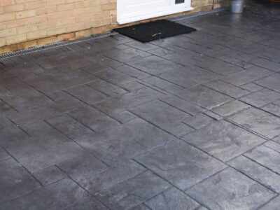 Coloured concrete driveway Whitwick
